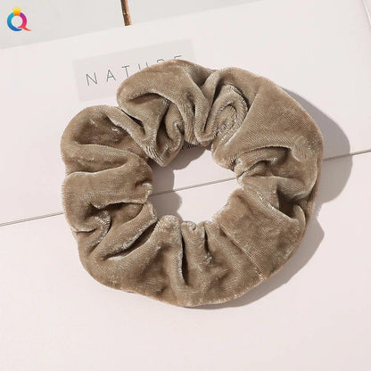 Winter Warm Soft Hair Scrunchies for Women Girls Cute Velvet Elastic Hair Band Multicolor Rubber Band Hair Loop Hair Accessories