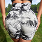 Summer Women High Waist Butt Lift Shorts Legging Seamless Leggings Fashion Tie Dye Shorts Gym Workout Running Pants