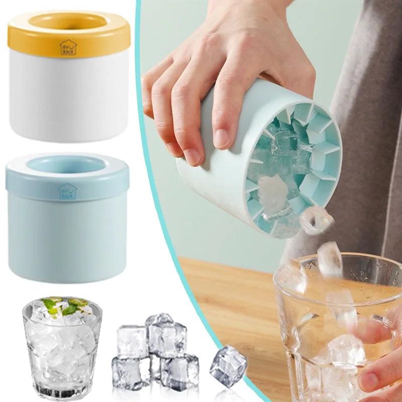 Silicone Ice Cube Mold Round Ice Bucket Summer Homemade DIY Refrigerator Freeze Ice Maker Creative Ice Cube Mold Barware Tools