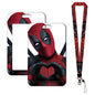 Deadpool & Wolverine Card Holder Lanyard Keychain Boy Bus Card Case Neck Strap Men Card Protectors Badge ID Credential Holder