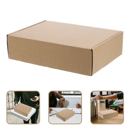 10PCS Shipping Mailing Boxes Tuck Top Mailer Boxes Rectangular Cardboard Boxes Shipping Boxes Wrapping Boxes Medium Kraft Paper