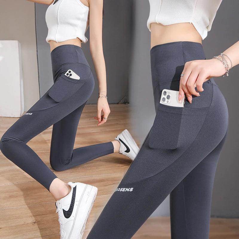 Seamless Leggings With Pocket Women Soft Workout Tights Fitness Outfits Yoga Pants High Waist Gym Wear Spandex Leggings