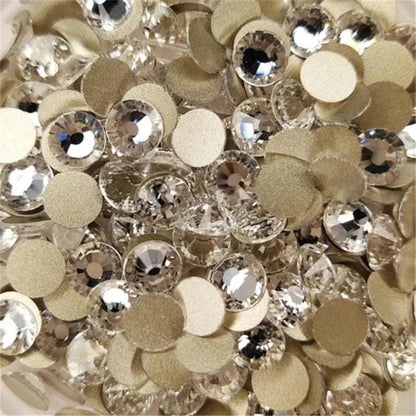 Super Quality Glitter Gems SS3-SS50 Flatback Stones Clear Crystal Non Hotfix Rhinestones Nail Art Decoration Rhinestones