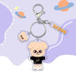 New Cute Acrylic Keychain Keyring - Cartoon Animal Character Keychains Anime Themed Carabiner Clips for Bags Xmas Gifts for Fans