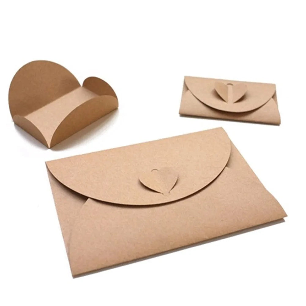 10pcs /pack Bigger Mini Small 17.5x11CM /10.5x7CM Size Kraft Paper Envelopes Vintage Butterfly Gift Card Envelope