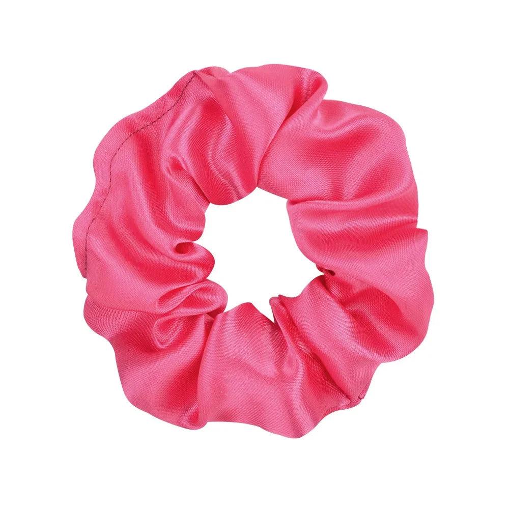 40Colors Women Satin Scrunchies Elastic Handmade Hair Bands Ponytail Hair Ties Red White Black Girls Headband Hair Accessories