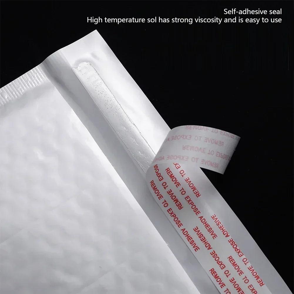 50Pcs Bubble Mailers White Poly Bubble Mailer Self Seal Padded Gift Bag Packaging Envelope Bags Book Shipping Package Bag