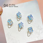 1Bag 3D Heart Nail Rhinestones Water ripple flat bottom love Charms Crystal Nail Art Decorations Gem Kawaii Resin Nails Gems