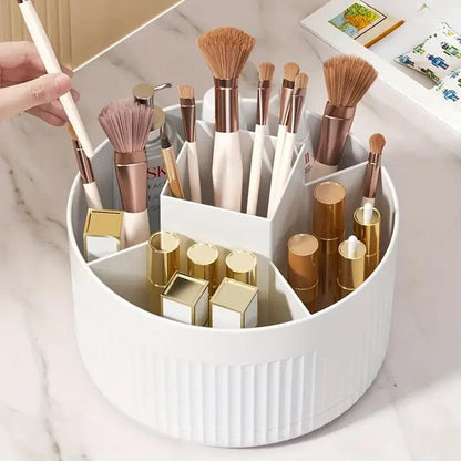 360 Rotating Makeup Desktop Cosmetic Storage Box Organizer Large Capacity For Bathroom Portable Lipstick Makeup Brush Pen Holder