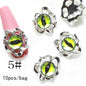 3D Halloween Evil Eye Design Nail Charm Fashionable Mixed Color Eyes Decorations Gems Glitter Acrylic DIY Shinning Jewelry