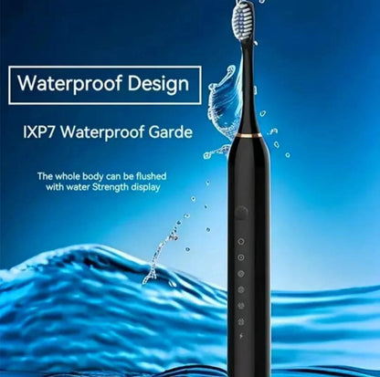 Sonic Electric Toothbrush for Adults IPX7 Waterproof DuPont Brush Head USB Rechargeable High Frequency Cleaning 6 Cleaning Modes