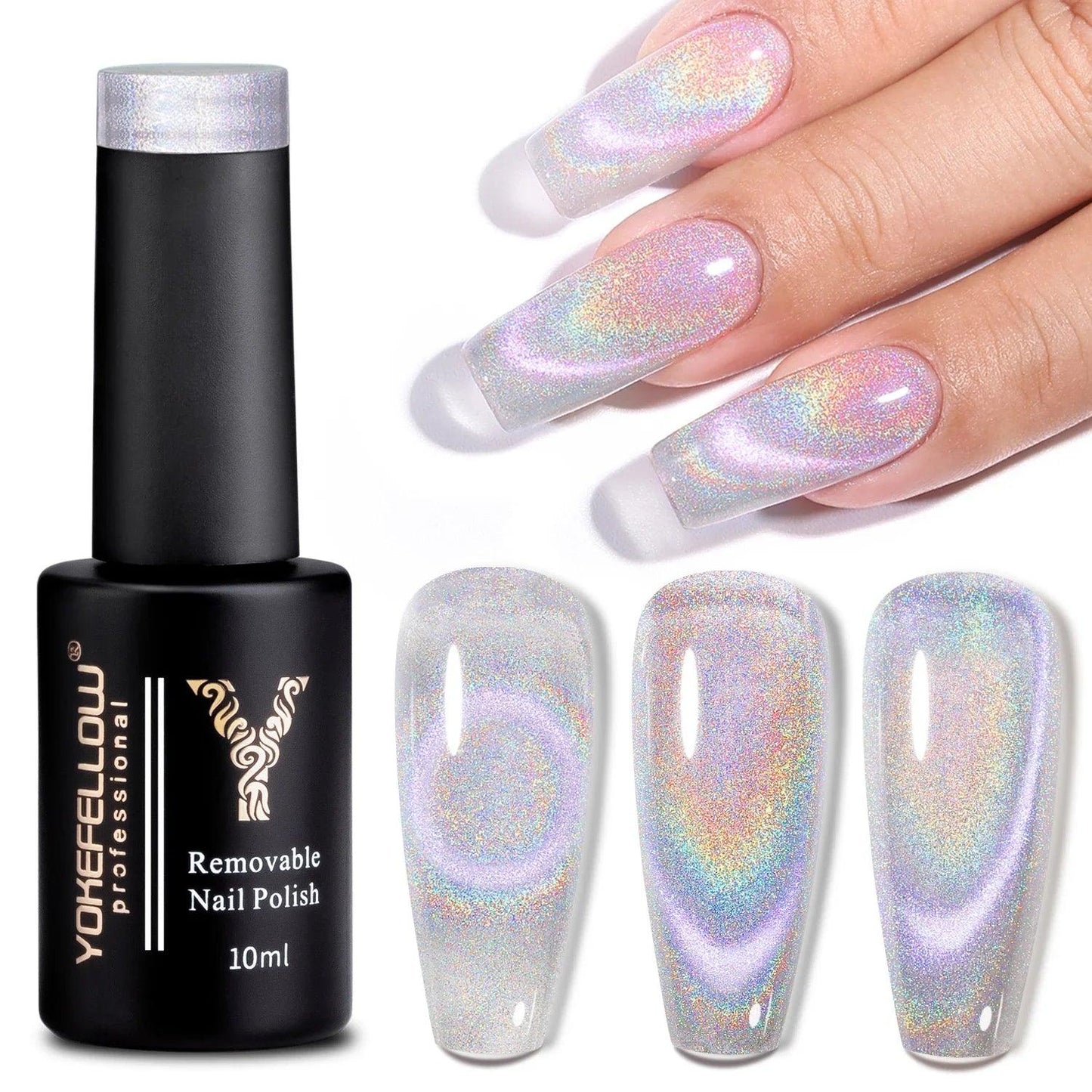 YOKEFELLOW 2024 New Dreamland Cat Eye Gel Nail Polish 10ml Dual Gloss Dreamland Color Soak Off Cat Magnetic UV Gel Varnish DIY