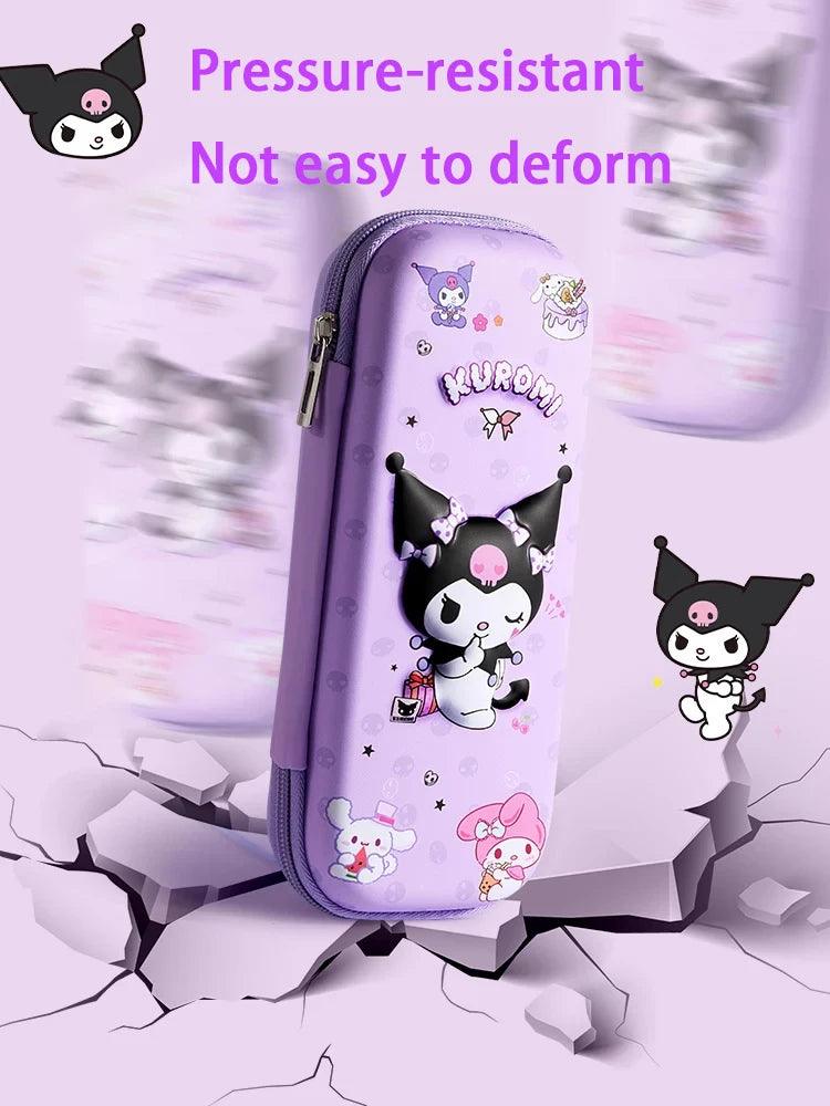 Sanrio Series Kuromi Pencil Bag Girls Pencil Case Cartoon Cute Girls Stationery Bags Sanrio Girls New Popular High-value